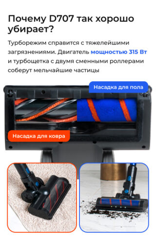 Вертикальный пылесос Wollmer D707 Sapphire — купить в официальном ...
