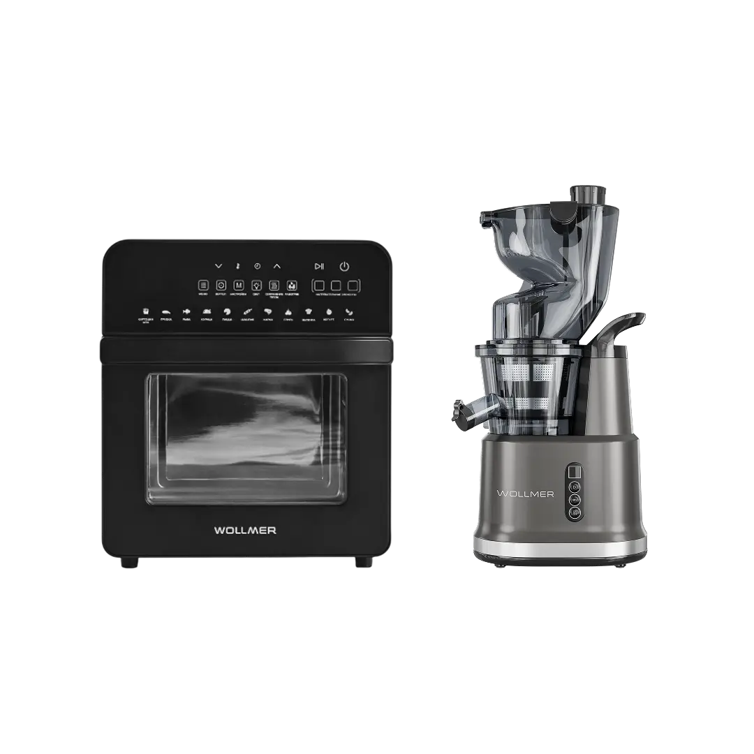 Комплект «Аэрогриль Wollmer AF205 + Шнековая соковыжималка Wollmer J310»