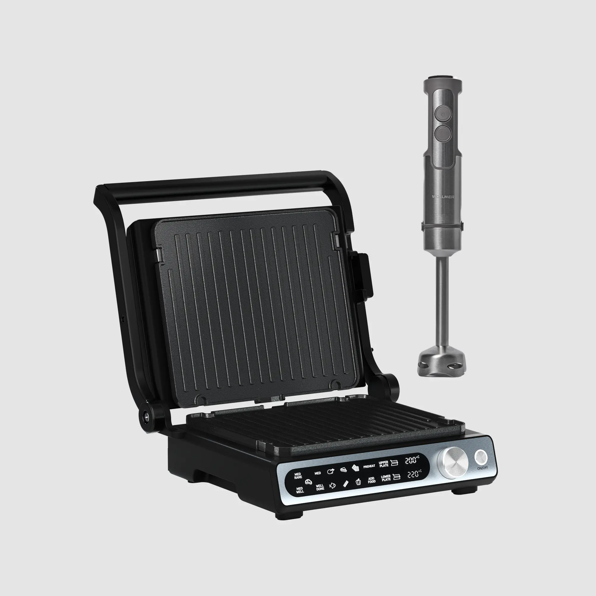 Комплект «Электрогриль S805 Monolith + Погружной Блендер G525 Extra Chef»